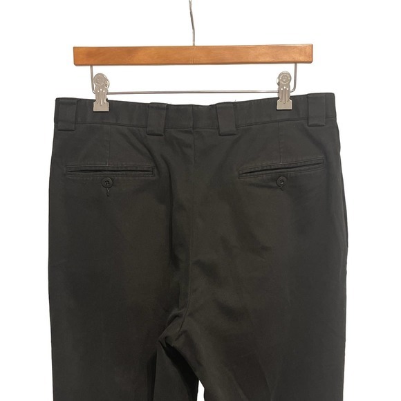 Riviera Sport Black Cotton Chinos Double Pleated Pants 34R‎ Preowned - Picture 4 of 9